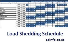 Load Shedding Schedule 